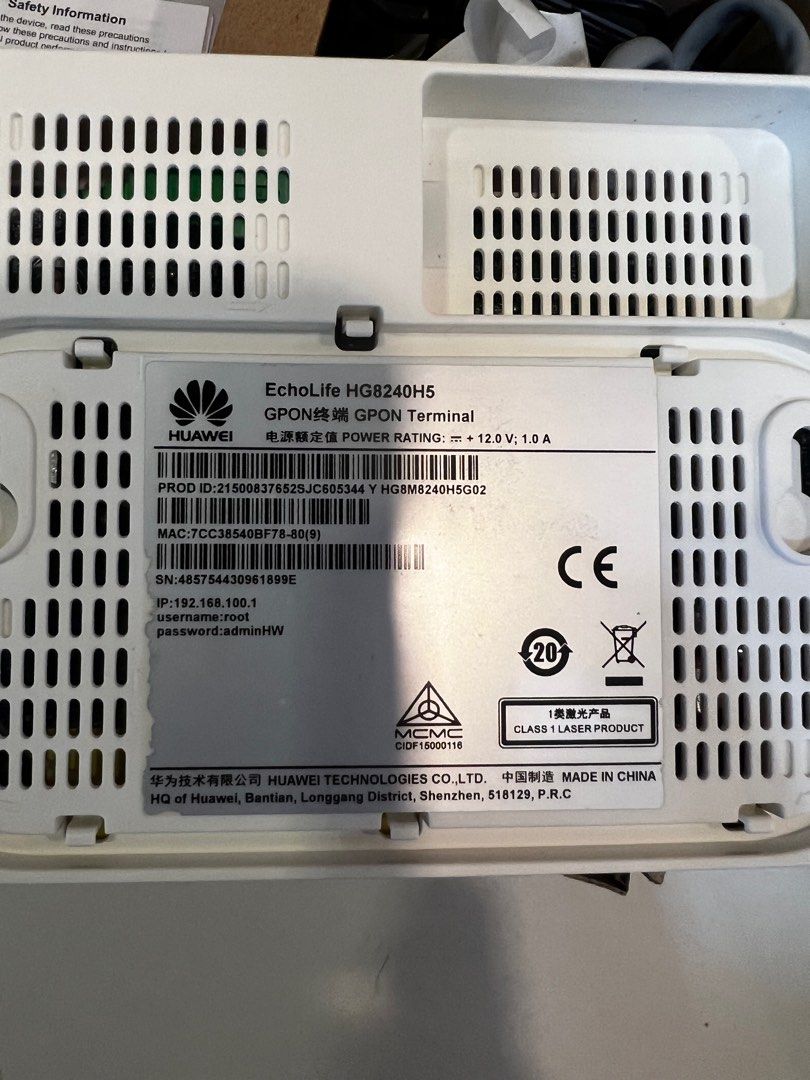 Huawei Router UNIFI MAXIS TIME, Computers & Tech, Parts & Accessories