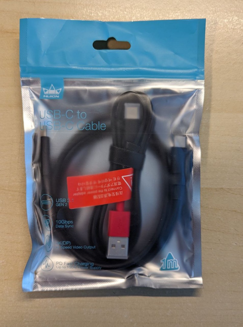 HUION Official USB C to USB C Cable for screen drawing tablets