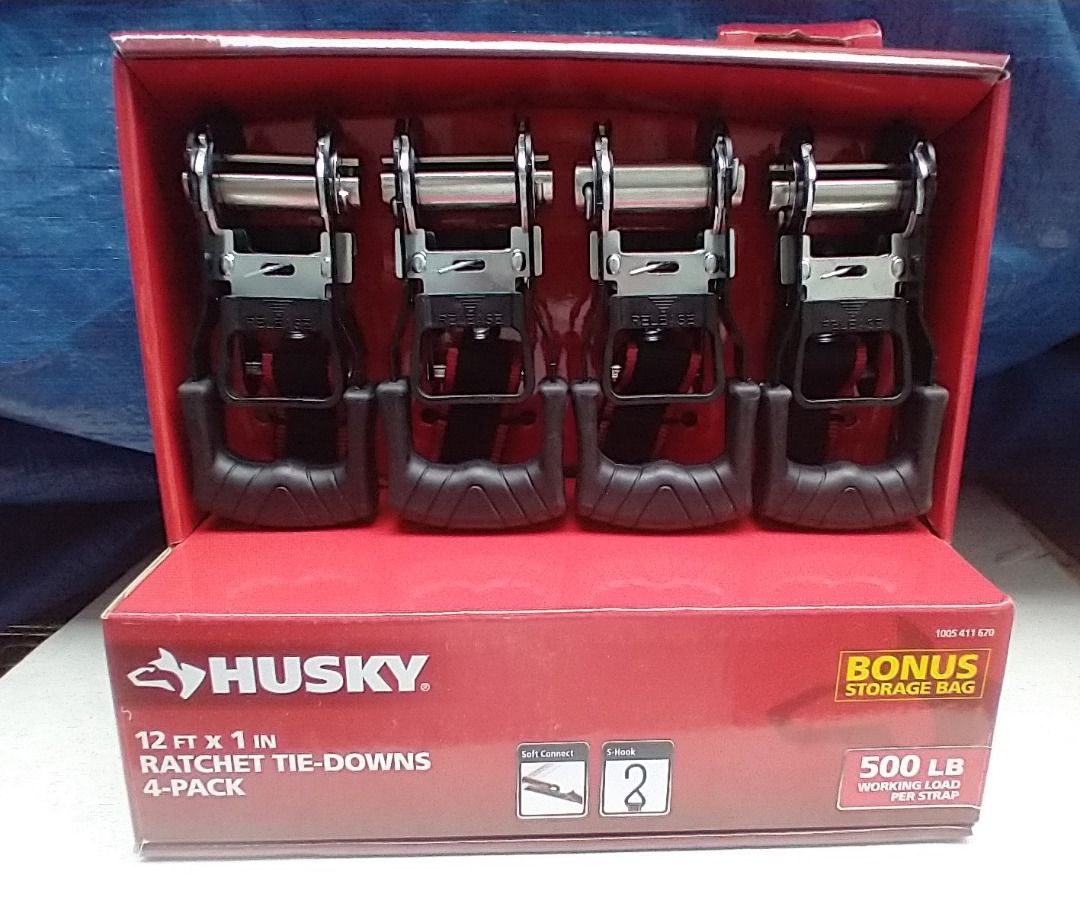 Husky Rachet Tie Down Cambuckle Tie Down Assorted NewUSA, Furniture