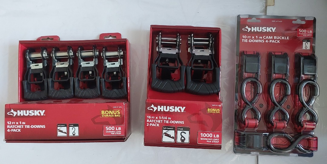 Husky Rachet Tie Down Cambuckle Tie Down Assorted NewUSA, Furniture
