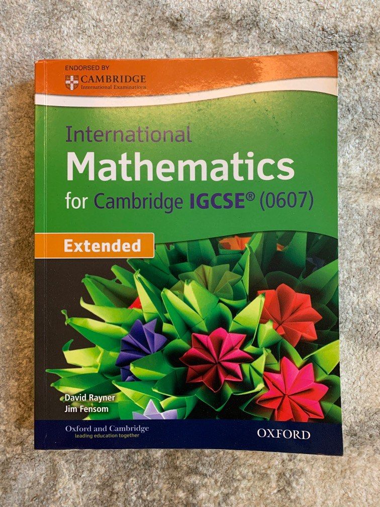 Cambridge igcse mathematics extended textbook 