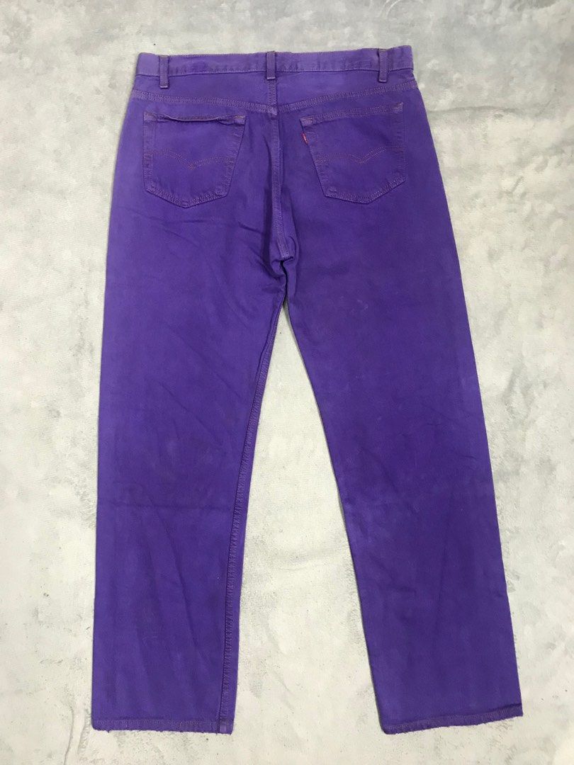 Levis 501 USA 80s Vintage Jeans Purple Men s Fashion Bottoms