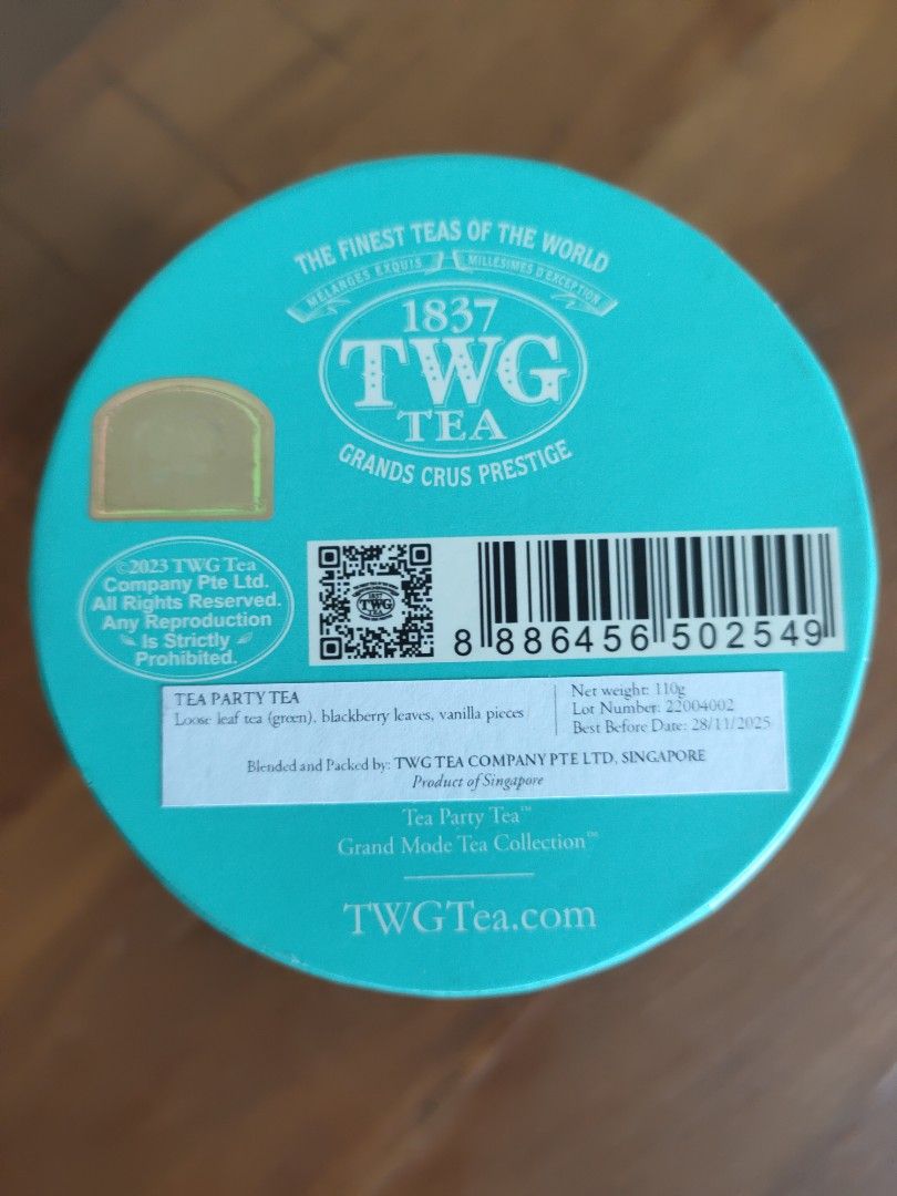 Limited Edition 2023 CNY TWG Tea Party Tea Grand Mode Tea Collection ...