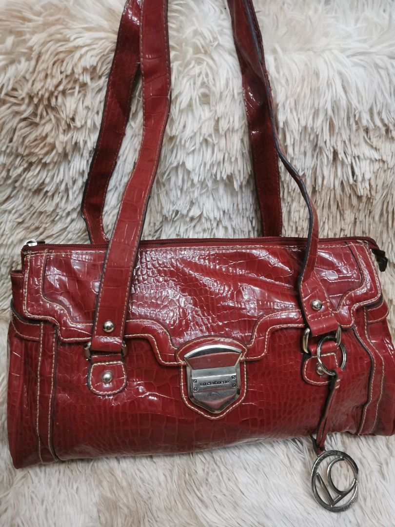 Liz claiborne discount red leather purse
