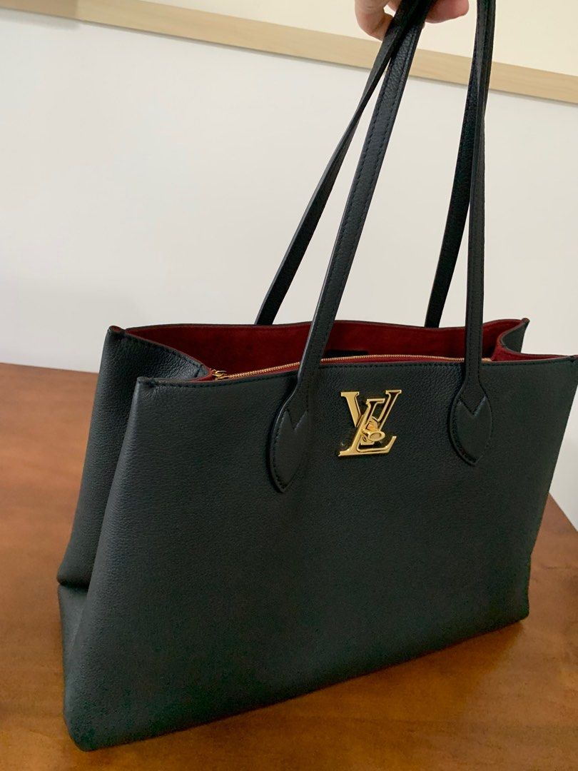 Louis Vuitton, Bags, New Never Carried Louis Vuitton Lockme Shopper  Leather Tote Bag Black