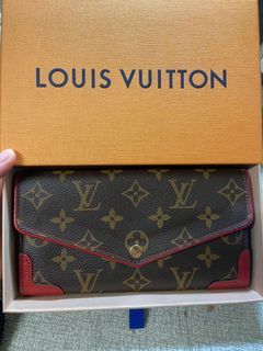 LV  經典老花長夾 櫻桃紅