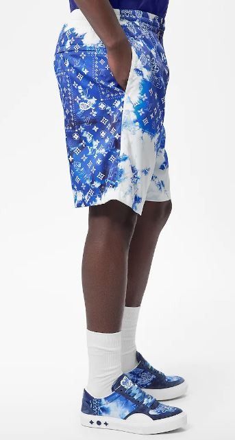 Louis Vuitton Monogram Bandana Shorts Indigo/White