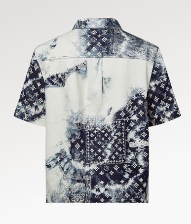 Louis Vuitton Bandana Monogram Denim Shirt, Men's Fashion, Tops