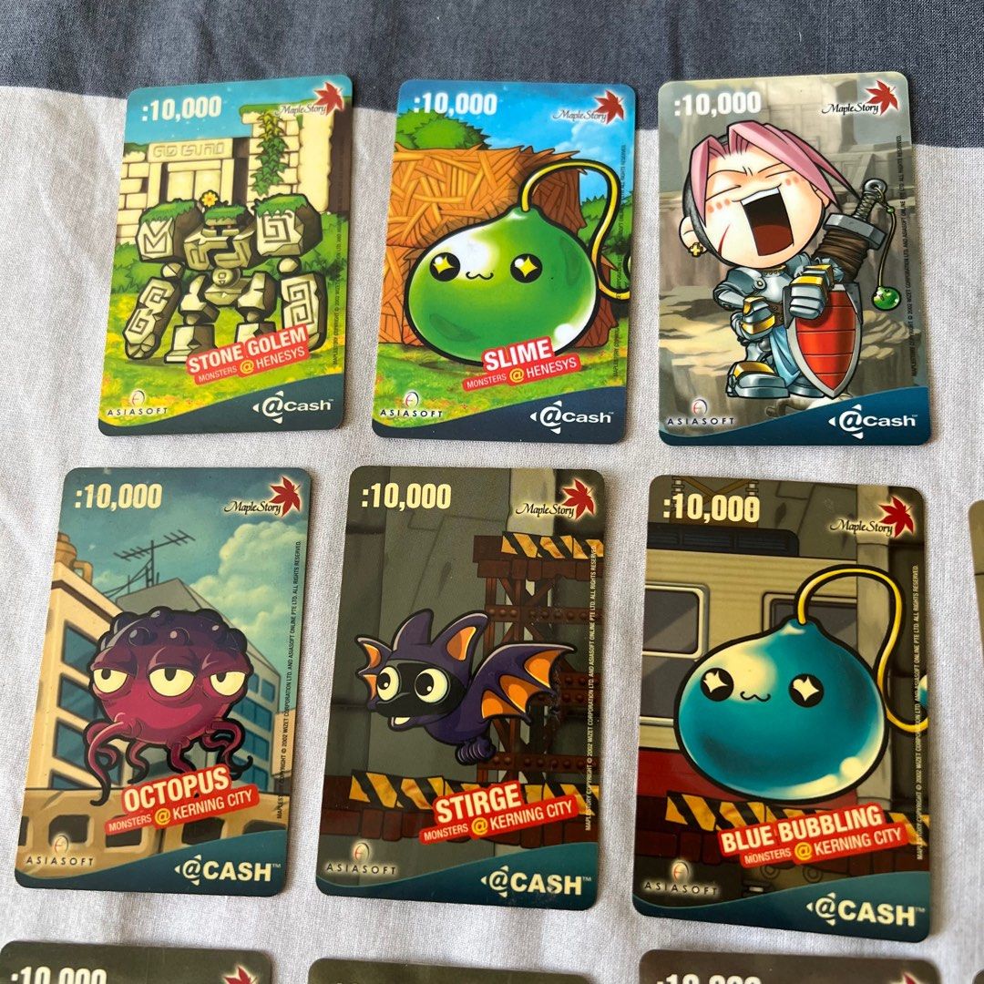 Maplestory Vintage Prepaid Cards, Hobbies & Toys, Toys & Games on Carousell
