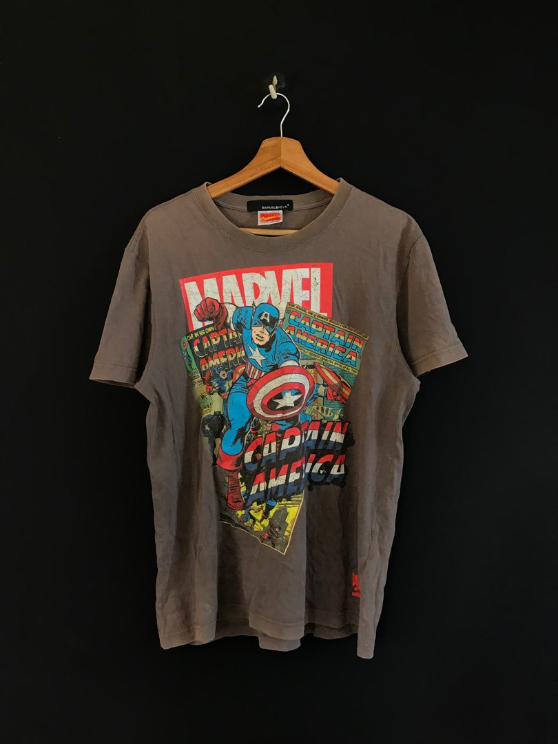 Marvel Captain America Comic Book print Tshirt, Men's Fashion, Tops