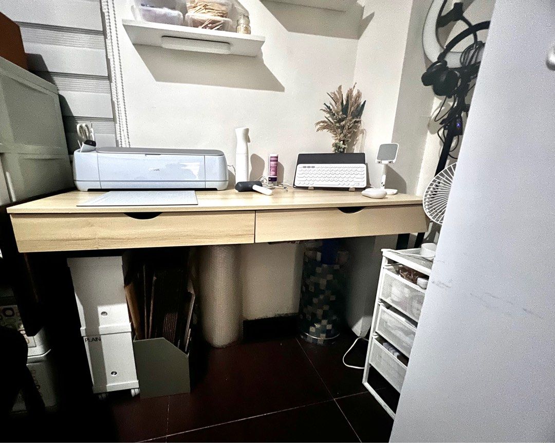 Minimalist Office Table with Drawer, Furniture & Home Living, Office
