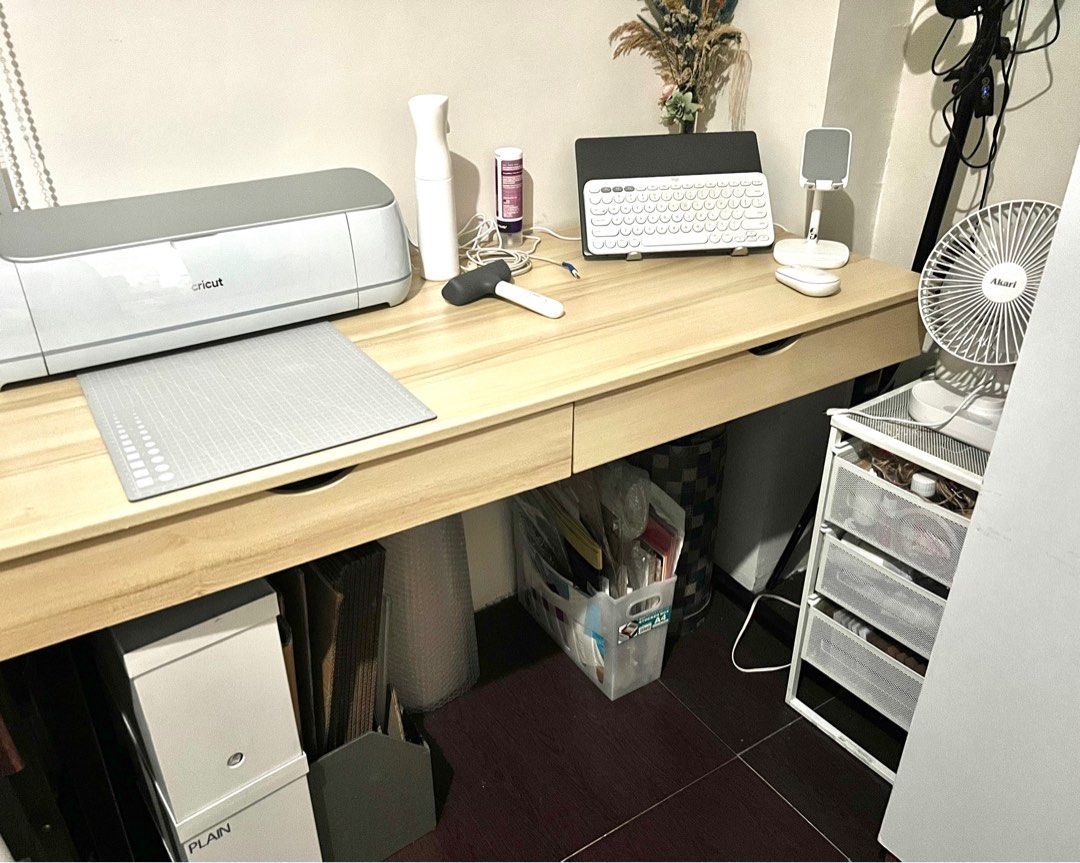 Minimalist Office Table with Drawer, Furniture & Home Living, Office