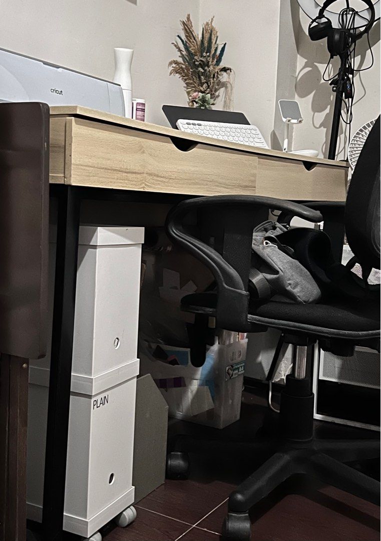 Minimalist Office Table with Drawer, Furniture & Home Living, Office