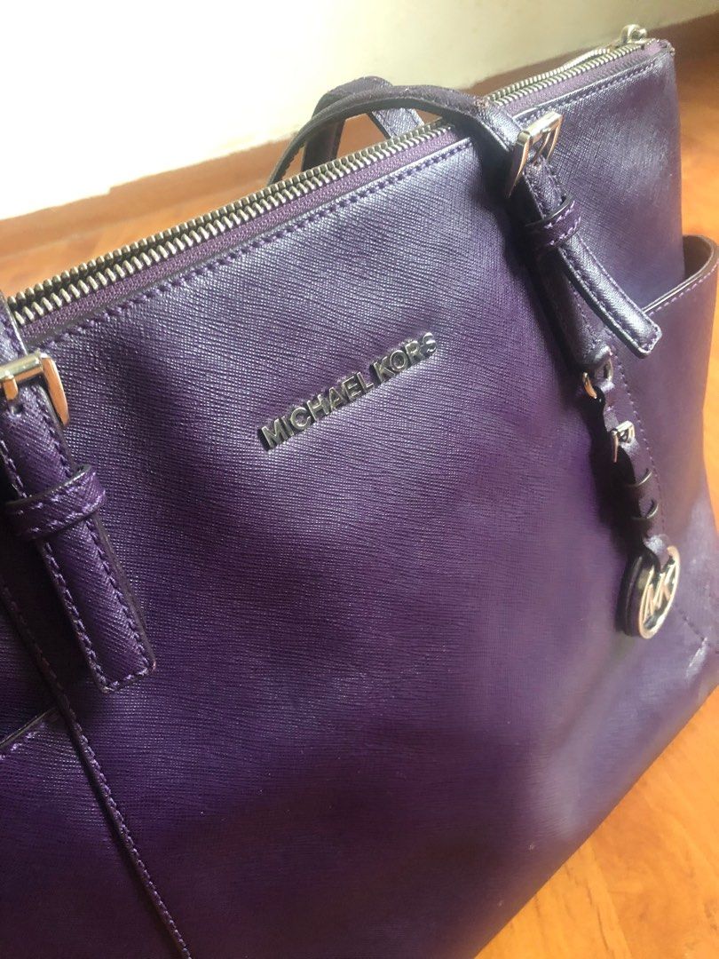 ?Sale! Preloved Authentic Michael Kors Tote bag purple color, Women's  Fashion, Bags & Wallets, Tote Bags on Carousell
