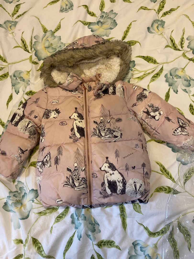 Next girls 2025 pink coat