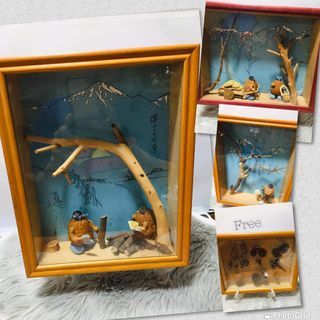 Nut Art Japanese Diorama Frame Wall decor