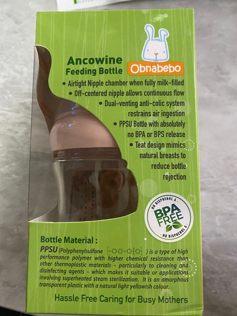 Obnabebo 180ml BPA Free PPSU 奶樽, 兒童＆孕婦用品, 護理及餵哺, 護理及餵哺- 母乳及奶瓶- Carousell
