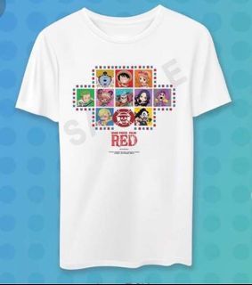 One Piece Red T-Shirt and Badge