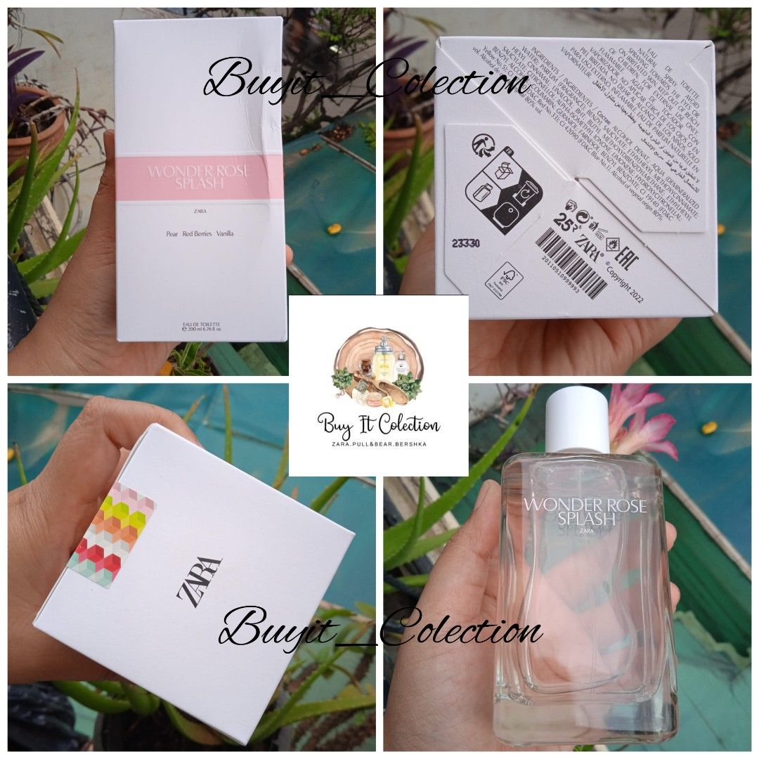PARFUM ZARA WONDER ROSE SPLASH 200 ML NEW ORI