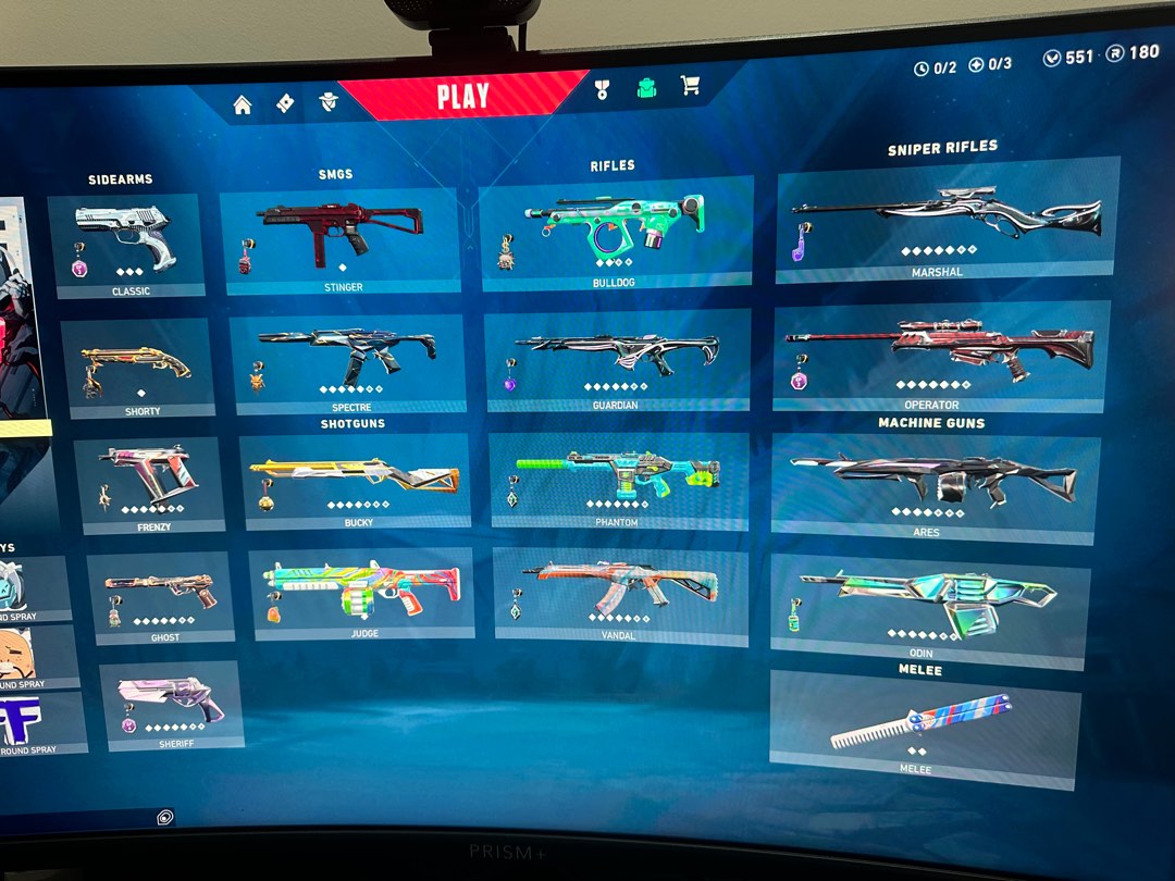compte valorant d3 650 euros skins