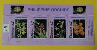 Philippines 1996 :  Flowers ( Orchids ) souvenir sheet consisting of 4 v. , mint