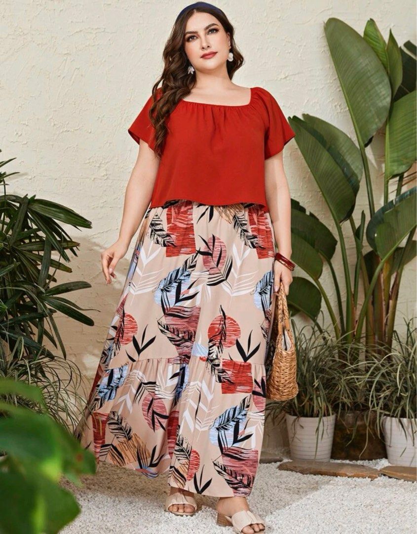 Plus size red skirt 2019 new arrivals