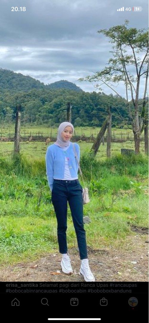 Pomelo x Haribo Gummy botton up Blue Cardigan ukuran XS, Fesyen Wanita