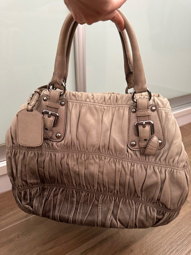 Prada mirage top leather shoulder bag