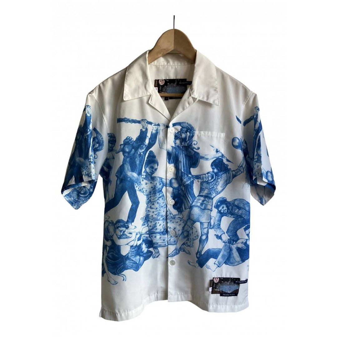 Prada Silk Button Up Shirt, Men's Fashion, Tops & Sets, Tshirts & Polo  Shirts on Carousell