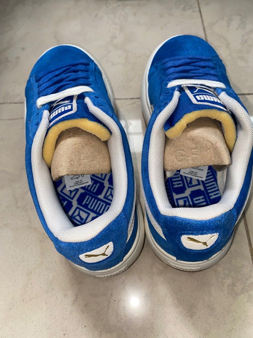 White blue puma shoes store