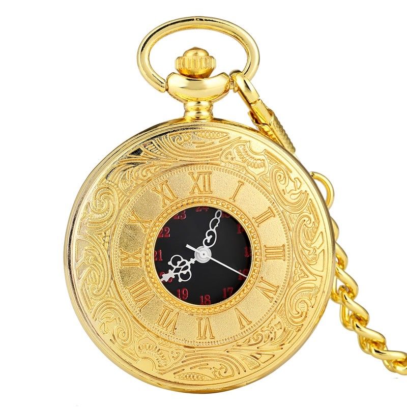 Quartz gold best sale pocket watch