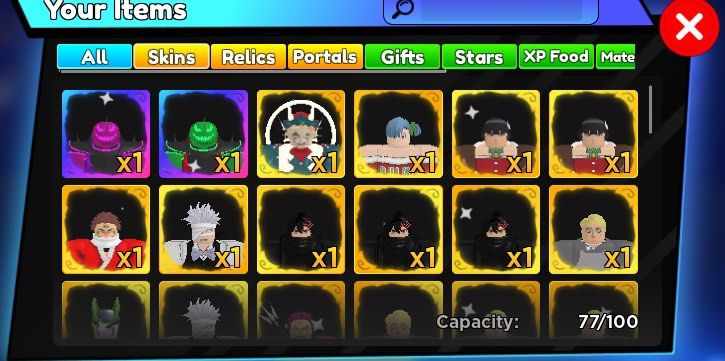 CHEAPEST] ROBLOX Anime Adventures Units/Skins/Relics, Video Gaming