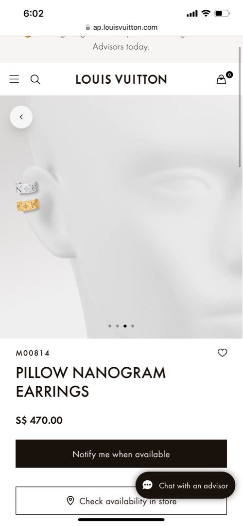 Pillow Nanogram Earrings S00 - Accessories M00814
