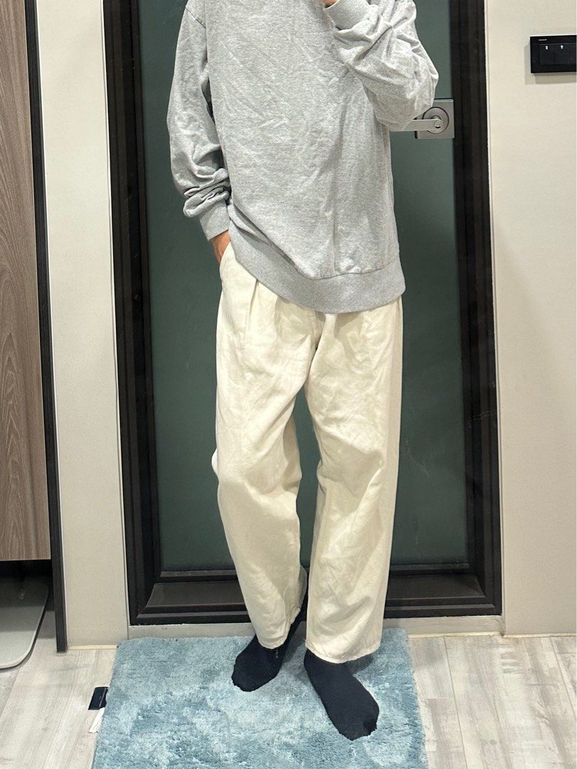 Saby / Big Pants White Linen日本製 米白 2號