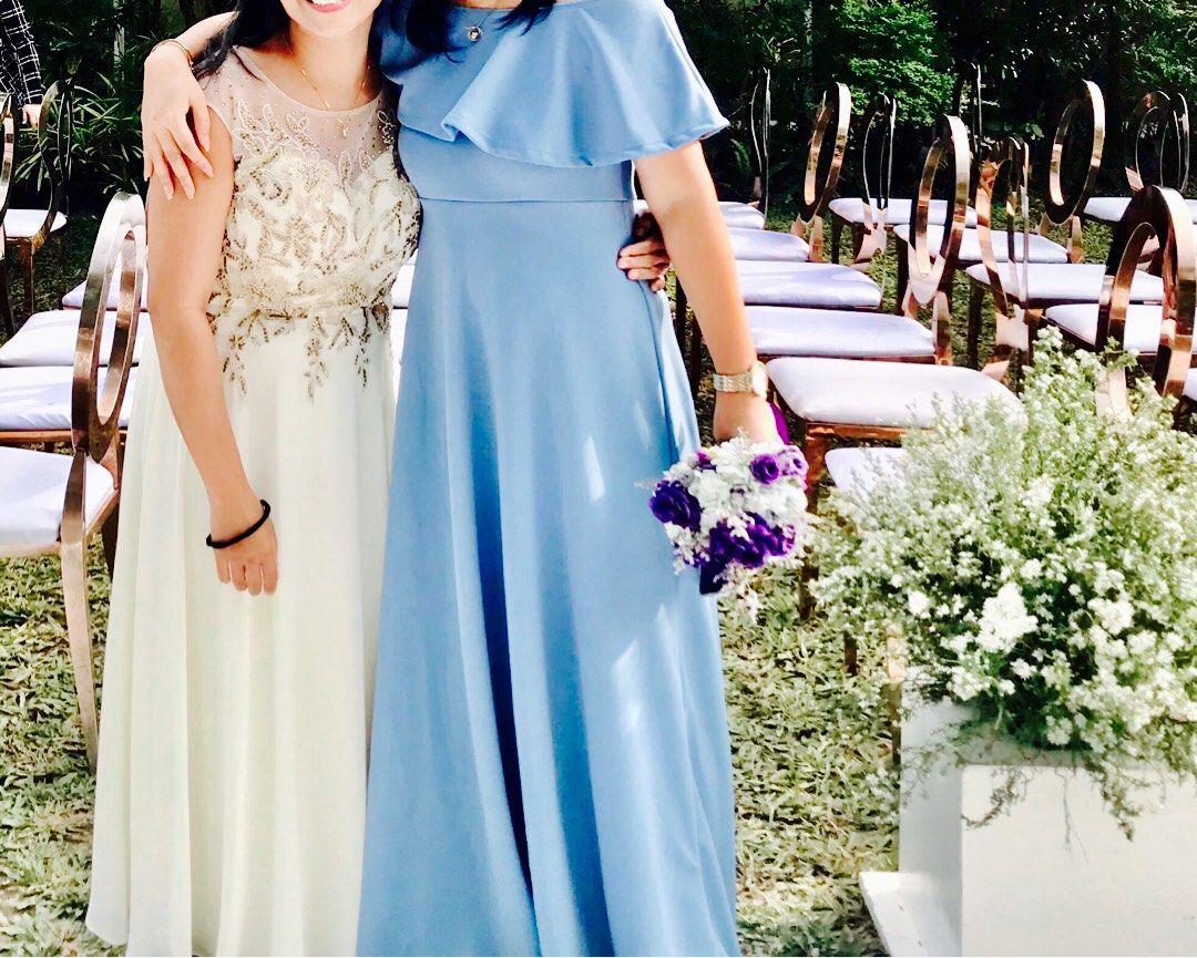 sachin and babi light blue dress cream dresses for women main image 1