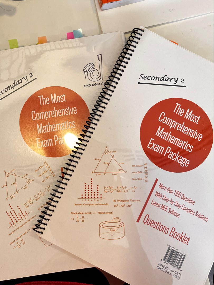 secondary 2 mathematics exam package, Hobbies & Toys, Books & Magazines ...