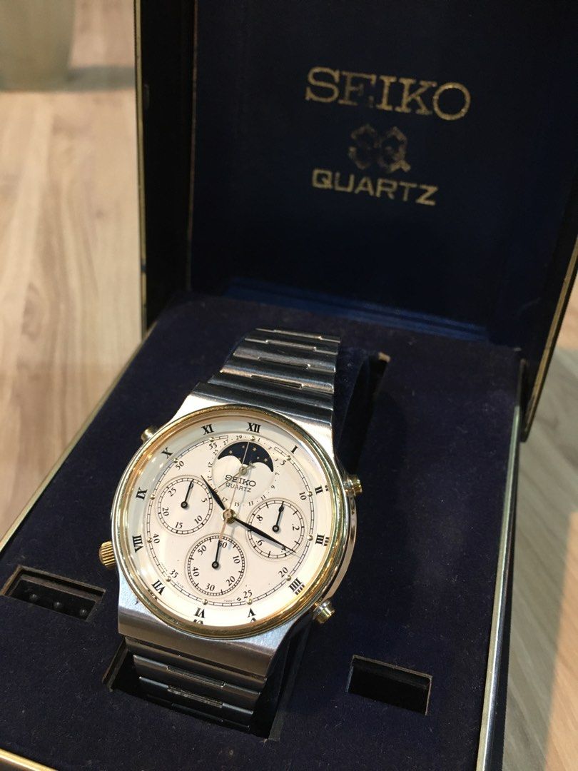 Seiko Chronograph quartz 7A48 7000, Men's Fashion, Watches & Accessories,  Watches on Carousell