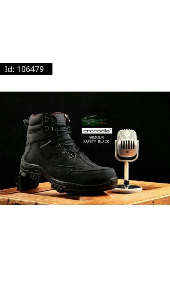 Sepatu Boots Crocodile ARMOR sepatu Safety Boot Ujung Besi Kerja
