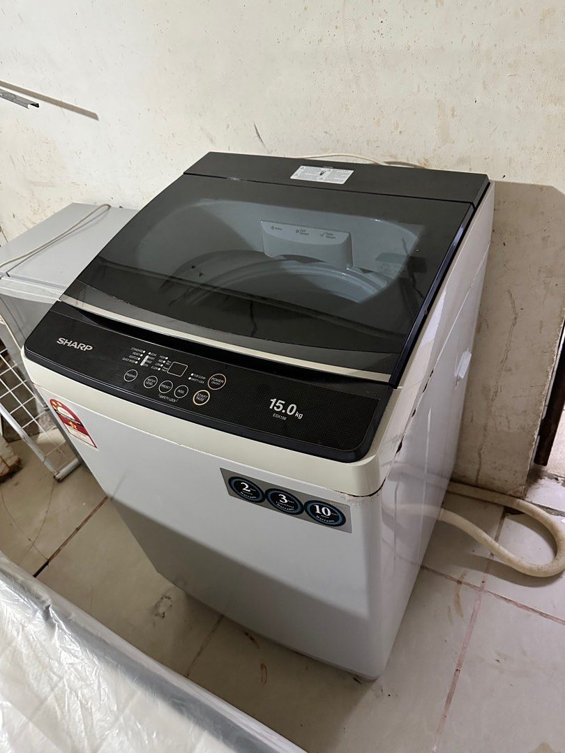 SHARP washing machine 15kg newly serviced, TV & Home Appliances