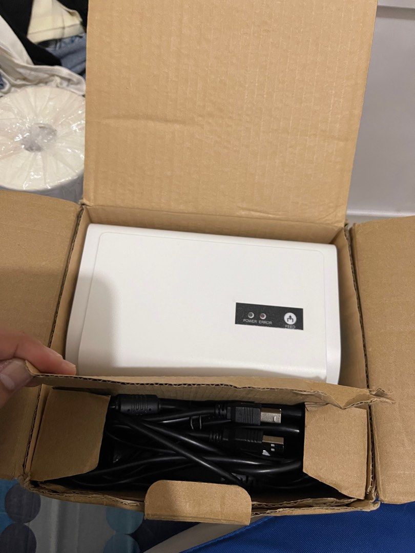 Shopee (Bluetooth Waybill Printer) (Category: Printers, Scanners & Copiers) located in Cabanatuan. Submitted by chooseandgo (Listing ID 1210880826, Image 1). Description: Seldom used Can be used as bluetooth or wired No issue gagamitin nalang With free 1 roll of thermal sticker.