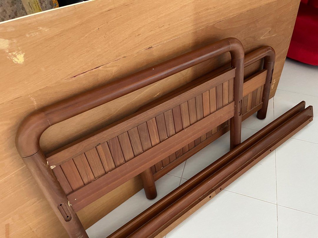 Single bed wood frame, Furniture & Home Living, Furniture, Bed Frames