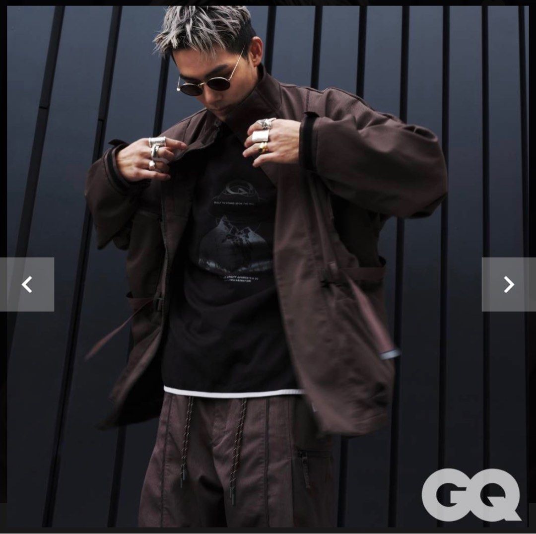 Size 2 - 啡色GOOPiMADE x GQ ZR-M02 Symmetric Waistband Windbreak 