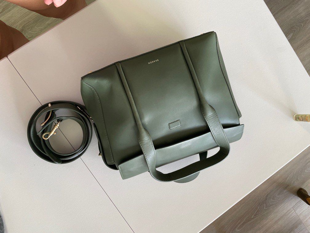 Skagen Leather Green Bag Women s Fashion Bags Wallets Cross