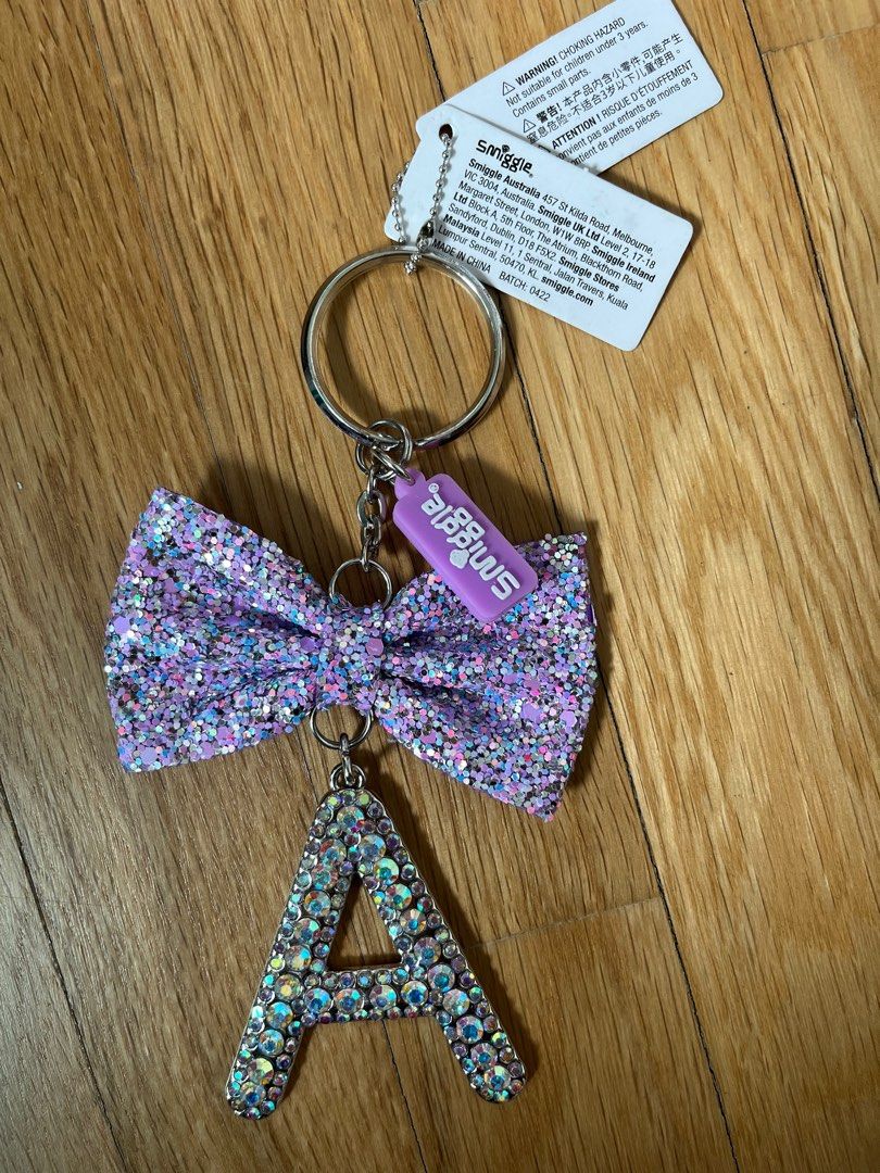 Smiggle letter A keychain