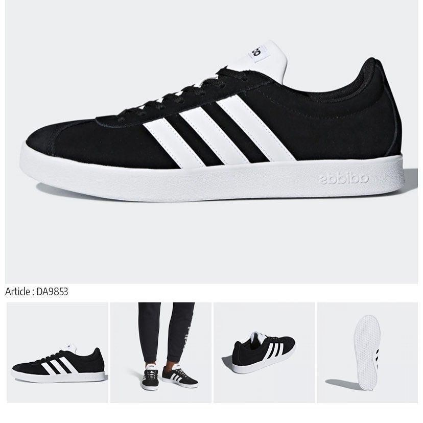 SPECIAL PRICE u003eu003e ADIDAS VL COURT 2.0 BLACK WHITE BNIB, Fesyen Pria, Sepatu  , Sneakers di Carousell