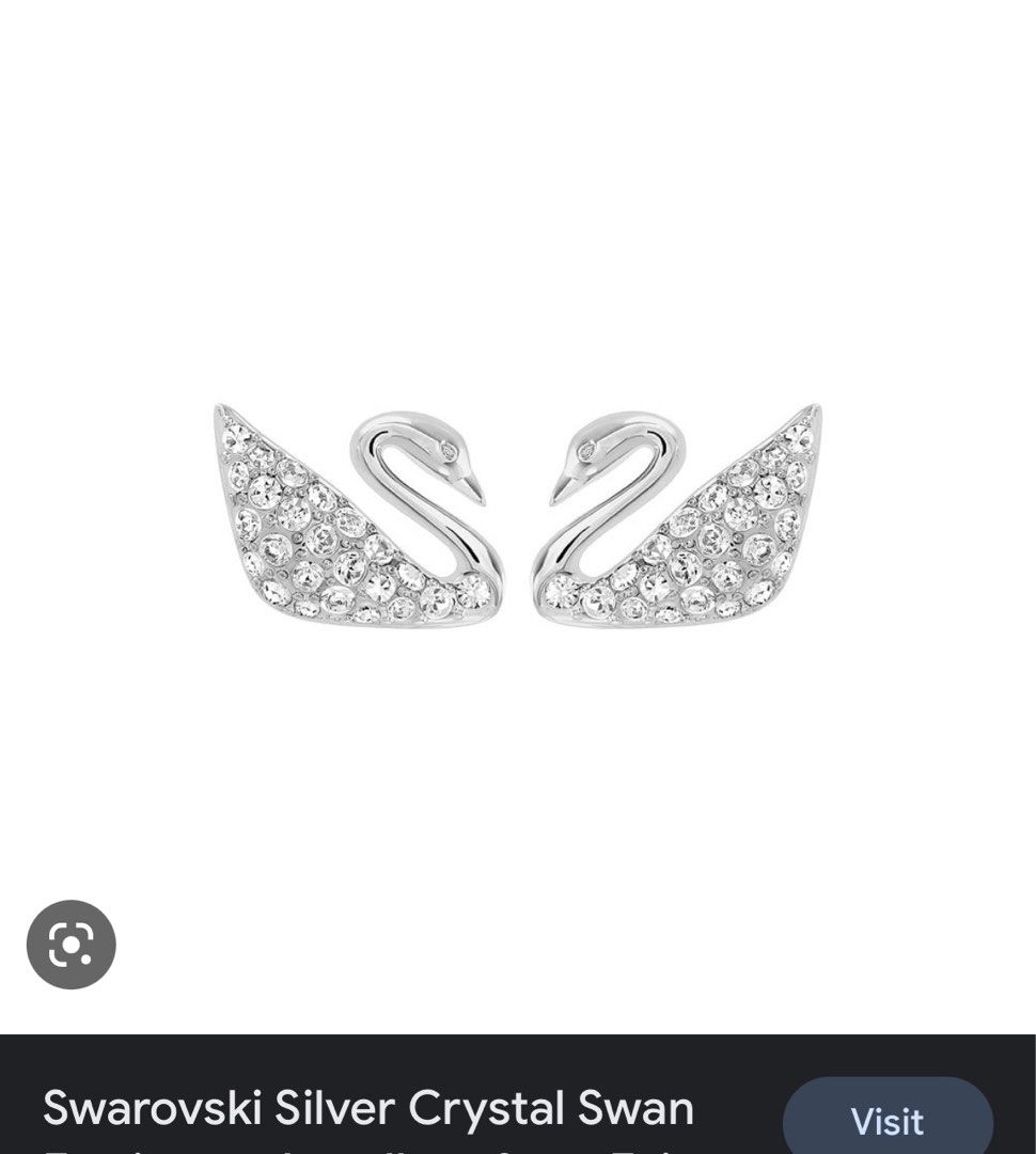 Swarovski silver clearance swan earrings