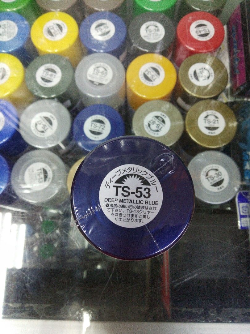 Tamiya TS53 Deep Metallic Blue Spray Paint for Plastic, Hobbies & Toys