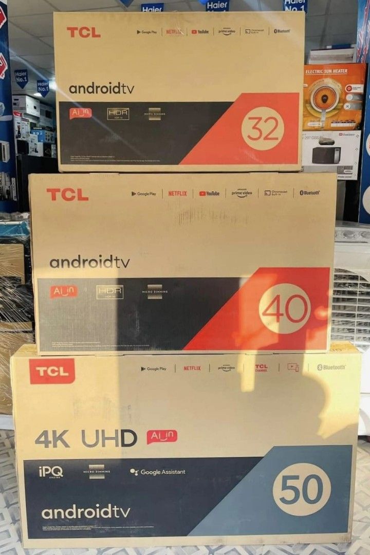 TCL SMART & ANDROID TV (Category: TV) located in Manila. Submitted by electronicsatbphub (Listing ID 1210897161, Image 3). Description: TCL SMART & ANDROID TV Brand-new✨ LEGIT ✔️ SR₱ LIST BASIC 32" 32D3000D - ₱8,400 SMART ANDROID DIGITAL 32" 3285200 - ₱11,300 40" 4056800 - ₱13,200 UHD ANDROID 50" 50C716 - ₱18,200 SLIM UHD SMART DIGITAL 49" 49C6US - ₱20,200 55" 55C6US - ₱21,700 4K HDR 43" 43P615 - ₱16,800 43" 43P727 - ₱17,800 50" 50P727 - ₱20,200 