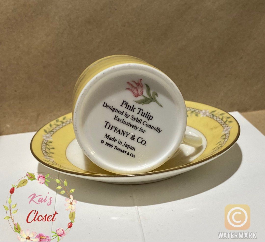 Tiffany & Co. Pink Tulip Espresso/Demitasse Cup and Saucer, Furniture ...