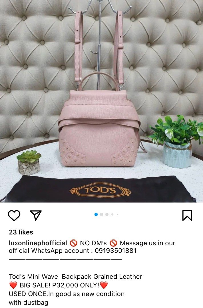 Tods best sale backpack sale